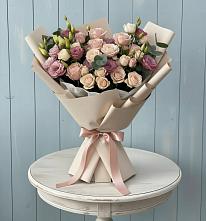 Букет цветов из:  Розы и Лизиантусы в городе Шелехов