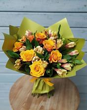 Букет цветов из:  Альстромерии и Розы в городе Шелехов