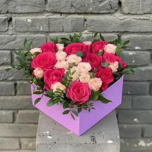 Цветочная композиция из Розы в коробке в городе Шелехов