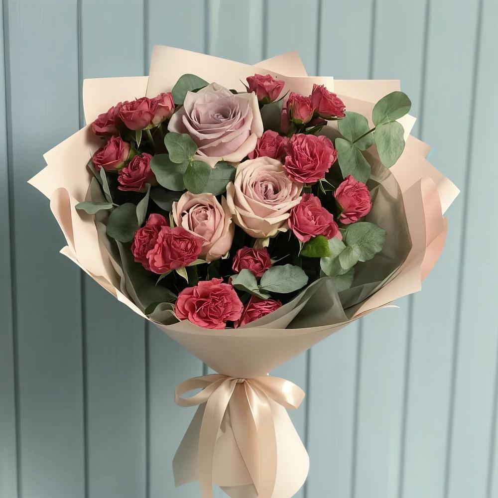 Букет цветов из: Гвоздики и Розы в городе Шелехов