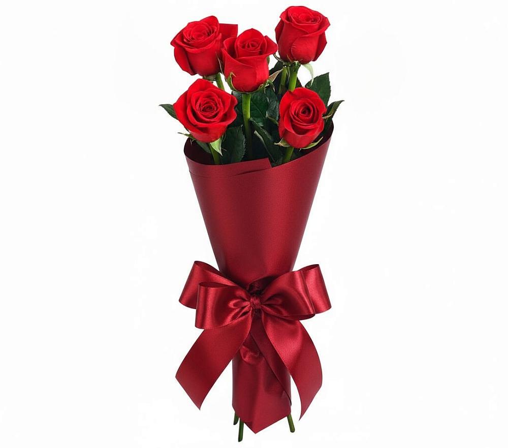 Букет 5 Красных роз Эдлесс Лав в городе Шелехов