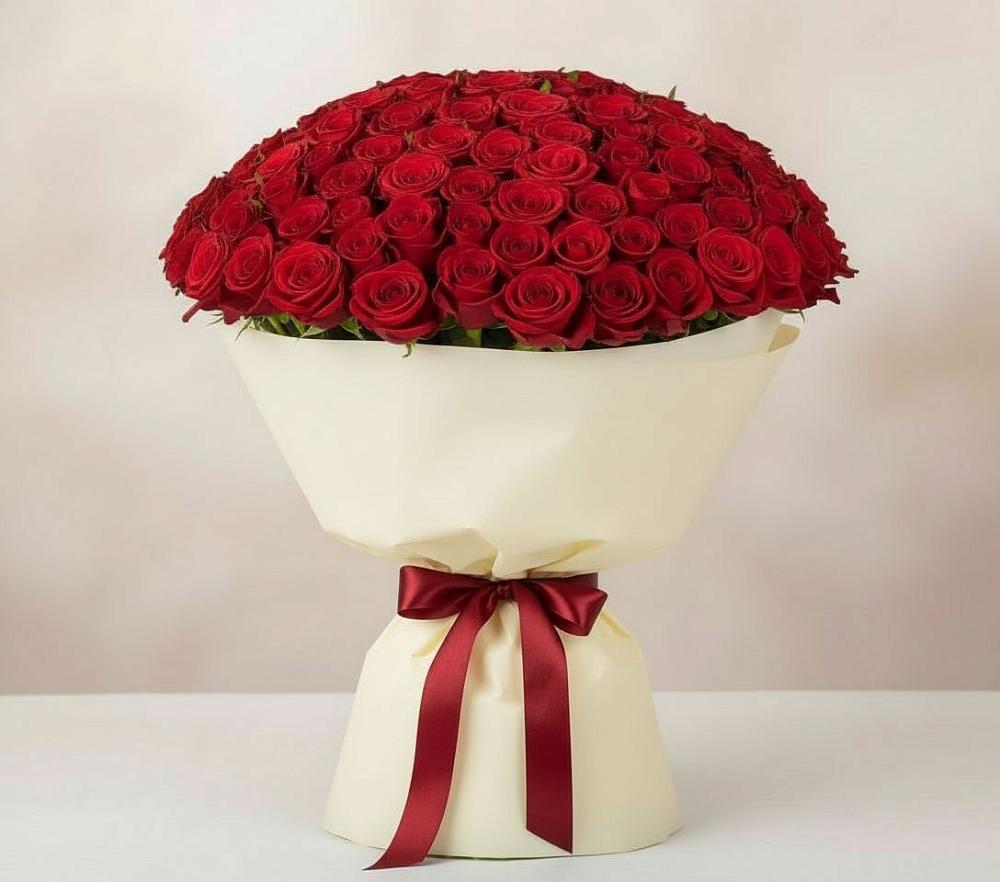 Букет 101 Красная роза Милано в городе Шелехов
