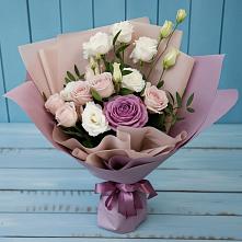 Букет цветов из:  Розы и Лизиантусы в городе Шелехов