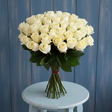 Букет 51 Белая роза Эдлесс Лав в городе Шелехов