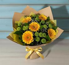 Букет цветов из:  Герберы и Хризантемы в городе Шелехов