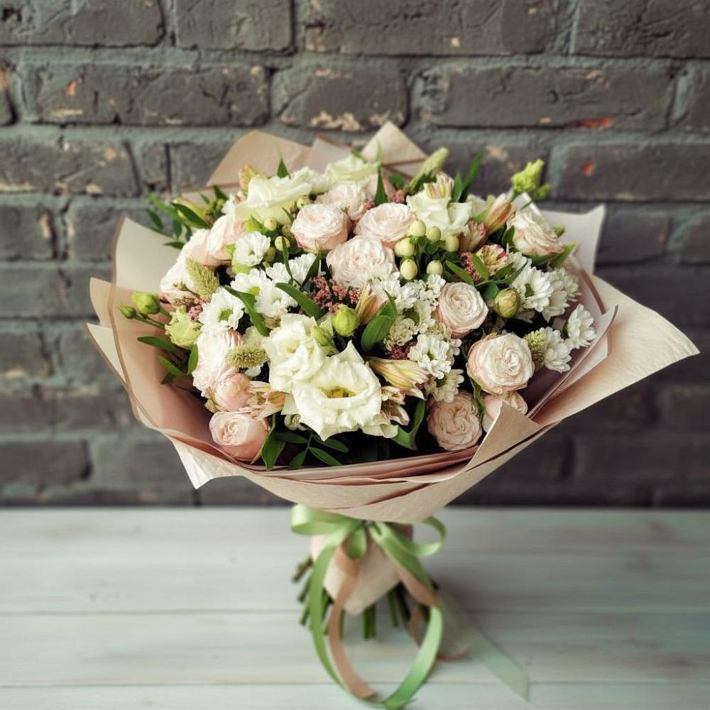 Букет цветов из: Альстромерии, Розы и Хризантемы в городе Шелехов