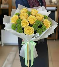Букет цветов из:  Хризантемы и Розы в городе Шелехов