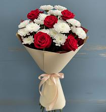 Букет цветов из:  Розы и Хризантемы в городе Шелехов