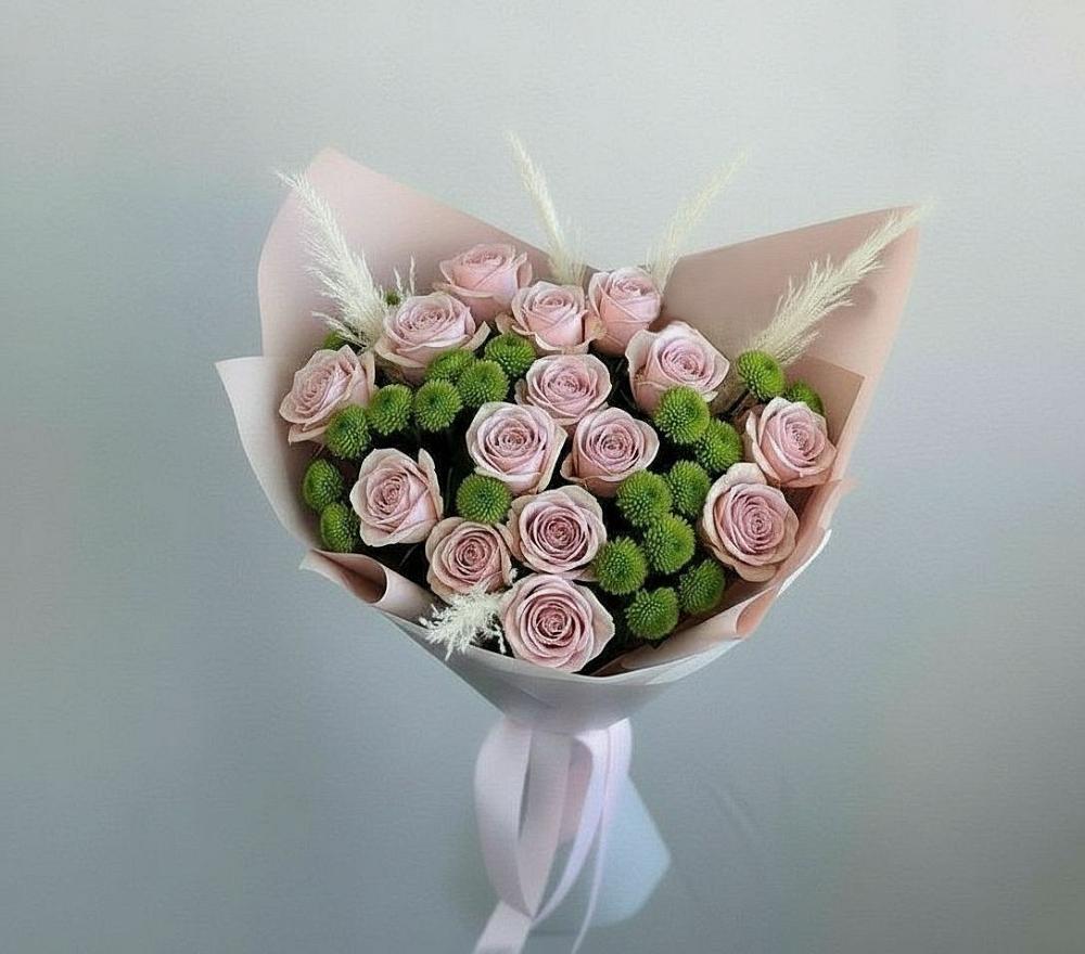 Букет цветов из: Розы и Хризантемы в городе Шелехов