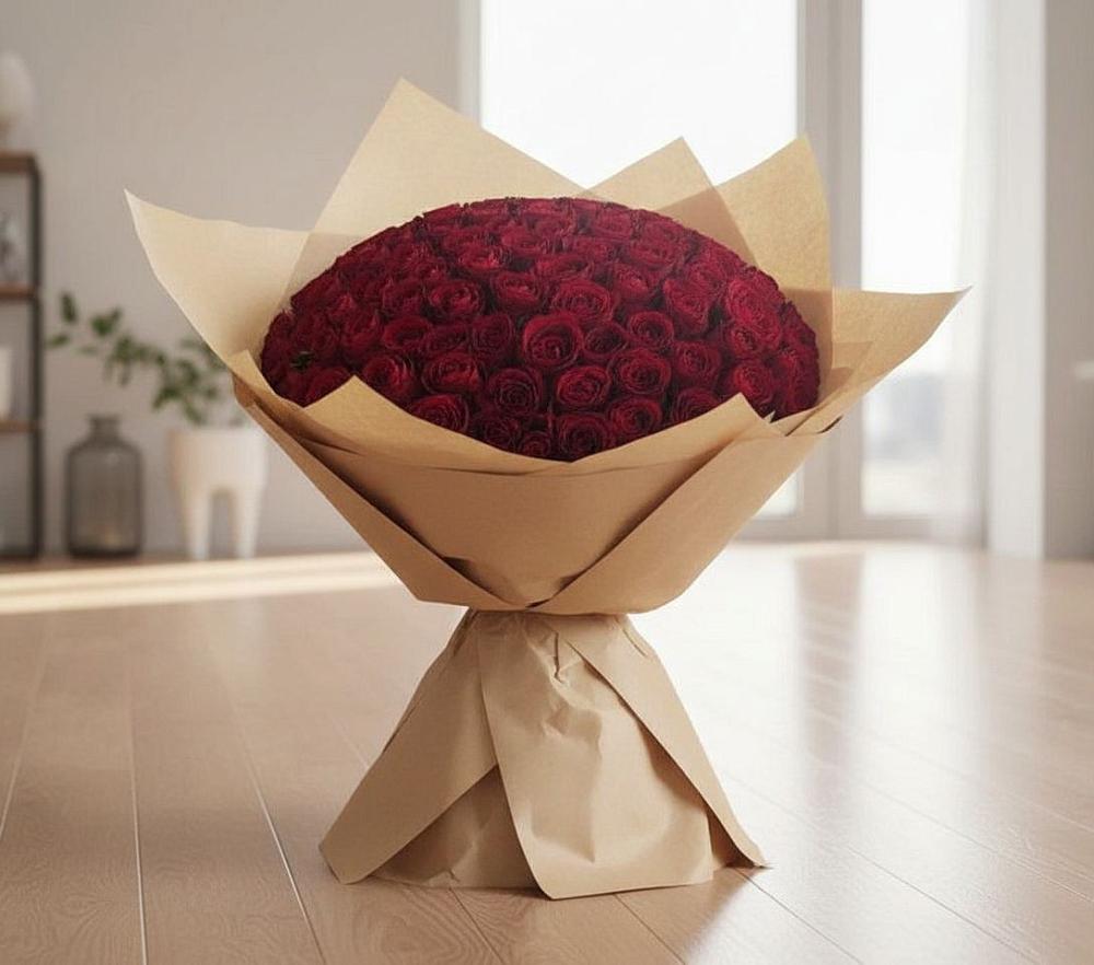 Букет 101 Красная роза в городе Шелехов