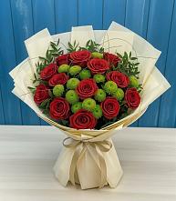 Букет цветов из:  Розы и Хризантемы в городе Шелехов