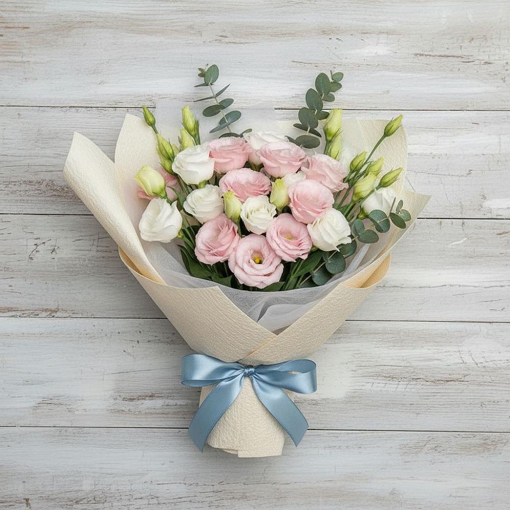 Букет цветов из: Лизиантусы в городе Шелехов